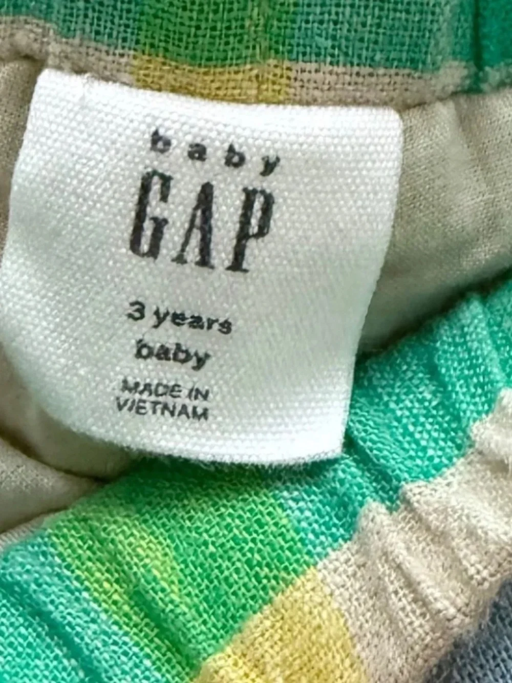 GAP Linen Blend Plaid Shorts & Top NWOT Yellow Ruffle Tee 3T Girls
